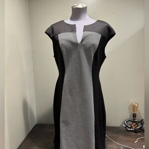 Connected Apparel, Size 12, Black And White Dress